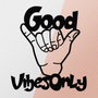 Wallity Good Vibes Only Escultura de Pared de Metal Negra